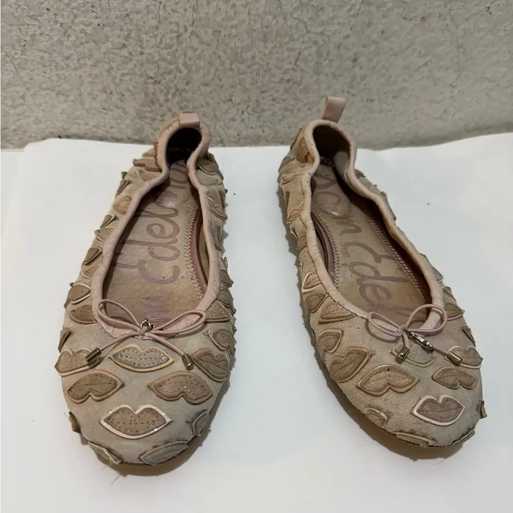 Sam Edelman pale pink Suede kisses ballet flats size 7.5